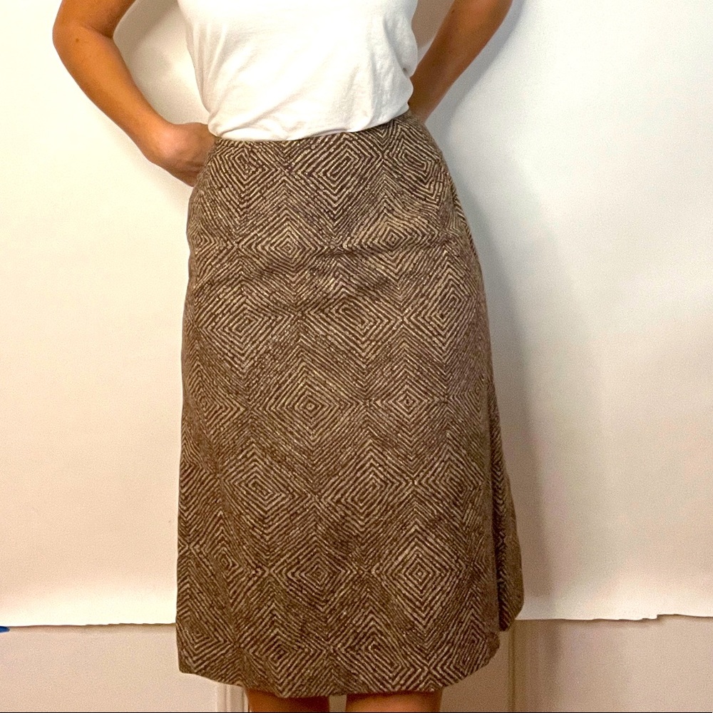 Vintage Wool A-Line Skirt